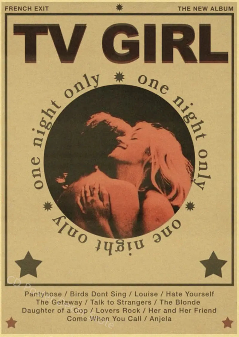 TV Girl Poster Who Really Cares/French Exit Lovers Rock Posters Music Prints Art Wall Painting Vintage Room Home Decor Picture June Wall Art