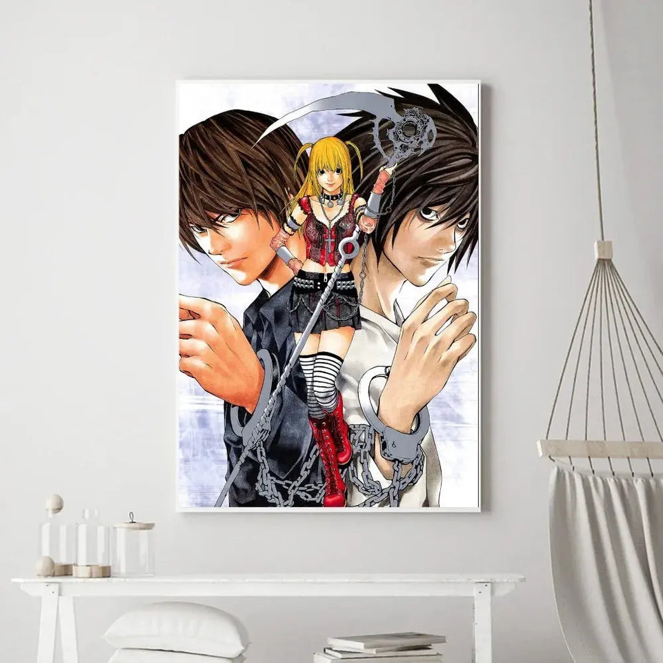 Hot Anime Death Note Poster Prints Poster Wall Painting Bedroom Living Room Wall Bar Restaurant Sticker Small June Wall Art