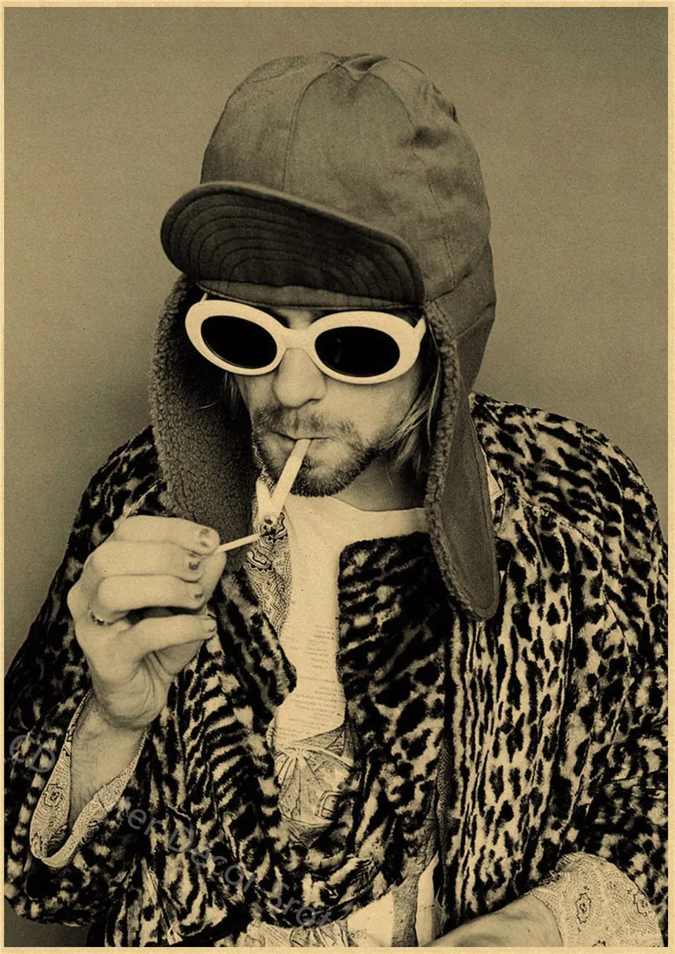 Singer Kurt Cobain Retro Poster Kraft Paper Prints and Posters DIY Vintage Home Room Bar Cafe Decor Aesthetic Art Wall Painting June Wall Art