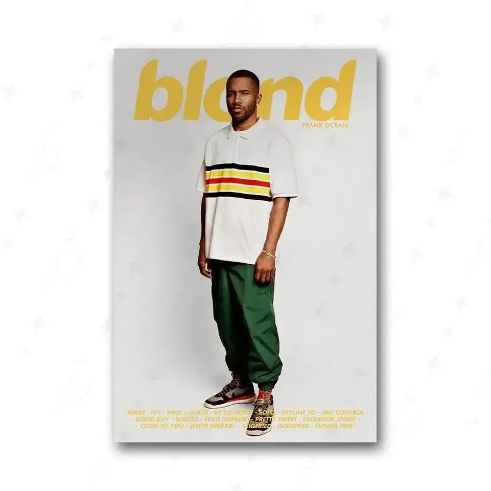Tyler The Creator Frank Blonde Poster Hip Hop Rapper Singer Star Band Music Cover Wall Art Canvas Painting Cafe Home Room Decor June Wall Art