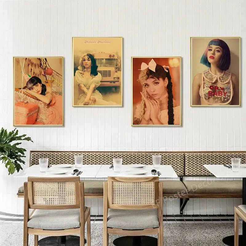 Vintage Singer Poster Retro Music Album Prints Melanie Martinez Pop Home Room Bar Cafe Club Decor Aesthetic Art Wall Painting June Wall Art