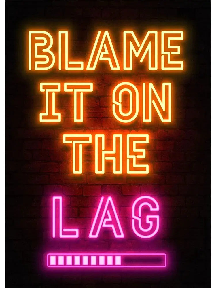 Neon Art Happy Gaming Zone Games Room Poster Print Canvas Painting Gamer Office Wall Art For Boy Bedroom Home Decor No LED June Wall Art