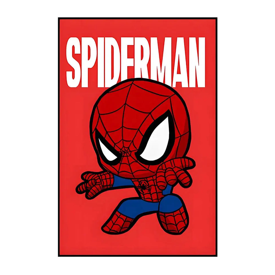 MINISO Marvel Wall Art Posters SpiderMan Iron Man Avengers Superhero Disney Kid Room Decor Cartoon Canvas Painting Picture Print June Wall Art