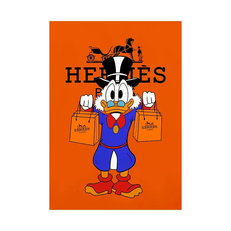 Scrooge Mcduck Motivational Poster Modern Luxury Wall Art Canvas Painting Print Pop Pictures for Living Room Home Decor Cuadros June Wall Art