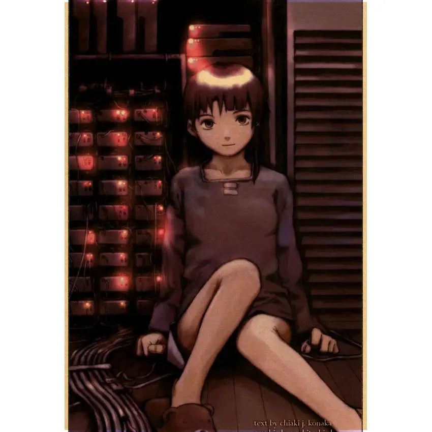 serial experiments lain Poster Anime Wall Art Home Decorative Painting Children's Room Decor Wall Sticker June Wall Art