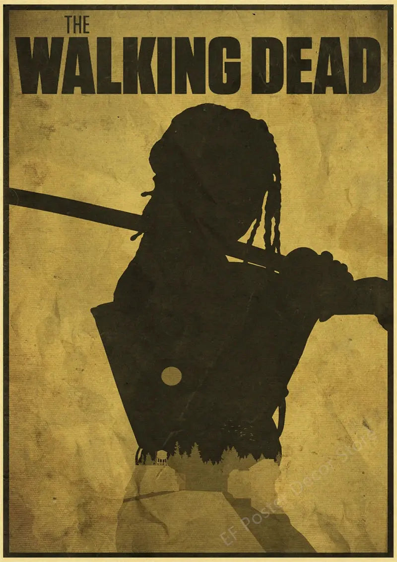 The Walking Dead Poster Rick Grimes/Daryl Dixon Prints Posters Horror TV Show Vintage Home Room Art Wall Decor Retro Painting June Wall Art