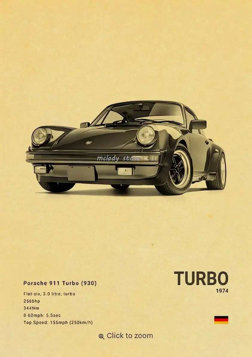 Vintage Luxury Performance Classic Car Sports Car Series Kraft Posters For Room Living Art Home Wall Decor Modern Pictures June Wall Art