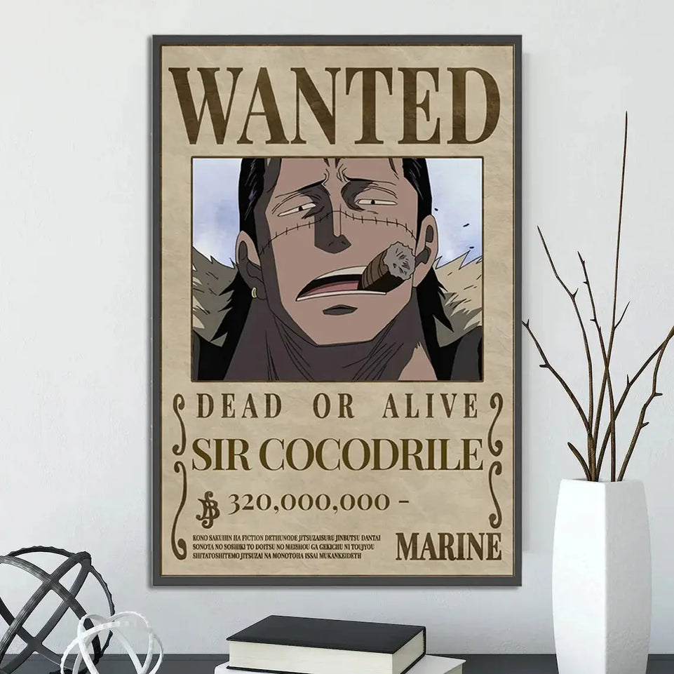 One Piece Self-adhesive Poster Bounty Order Luffy Wallpapr Ace Figures Nami Home Decoration Painting Anime Zoro Wall Art Sanji June Wall Art