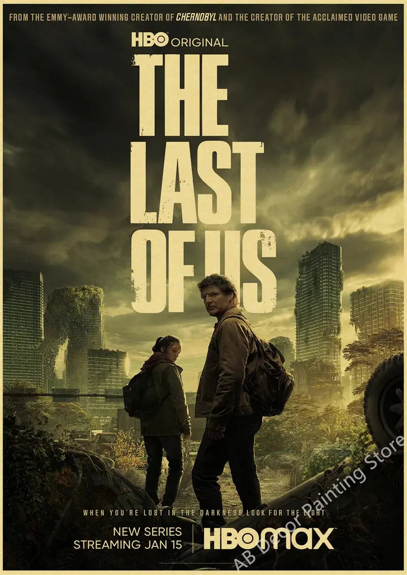 Hot The Last of Us Part 1 2 Poster Abby Ellie Retro Kraft Paper Prints Vintage Home Room Bar Cafe Club Decor Art Wall Painting June Wall Art