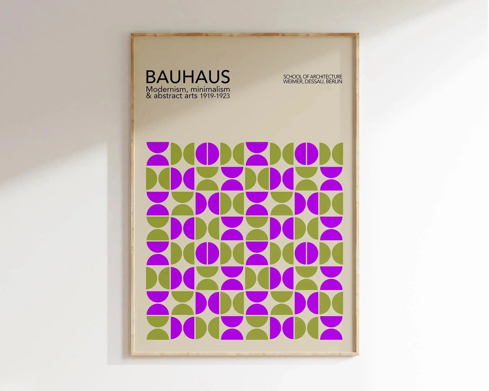 Modernist Bauhaus Geometric Canvas Poster Living Room Wall Art Retro Prints Mid Century Home Decorative Wall Art Painting June Wall Art