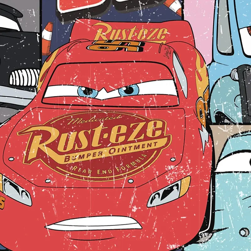 Cars Characters Lightning McQueen Art Prints Cars Movie Poster Vintage Cars Canvas Painting Boys Room Wall Picture Nursery Decor June Wall Art