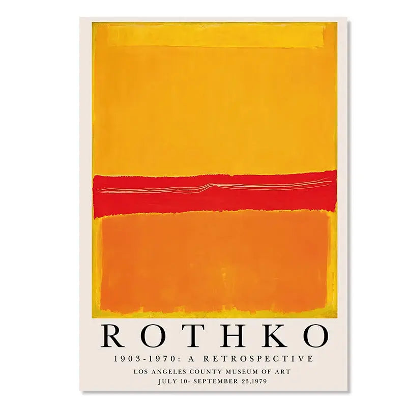 Abstract Yayoi Kusama Orange Wall Art Matisse Mark Rothko Posters and Prints Flower Market Canvas Painting Mural Decoration June Wall Art