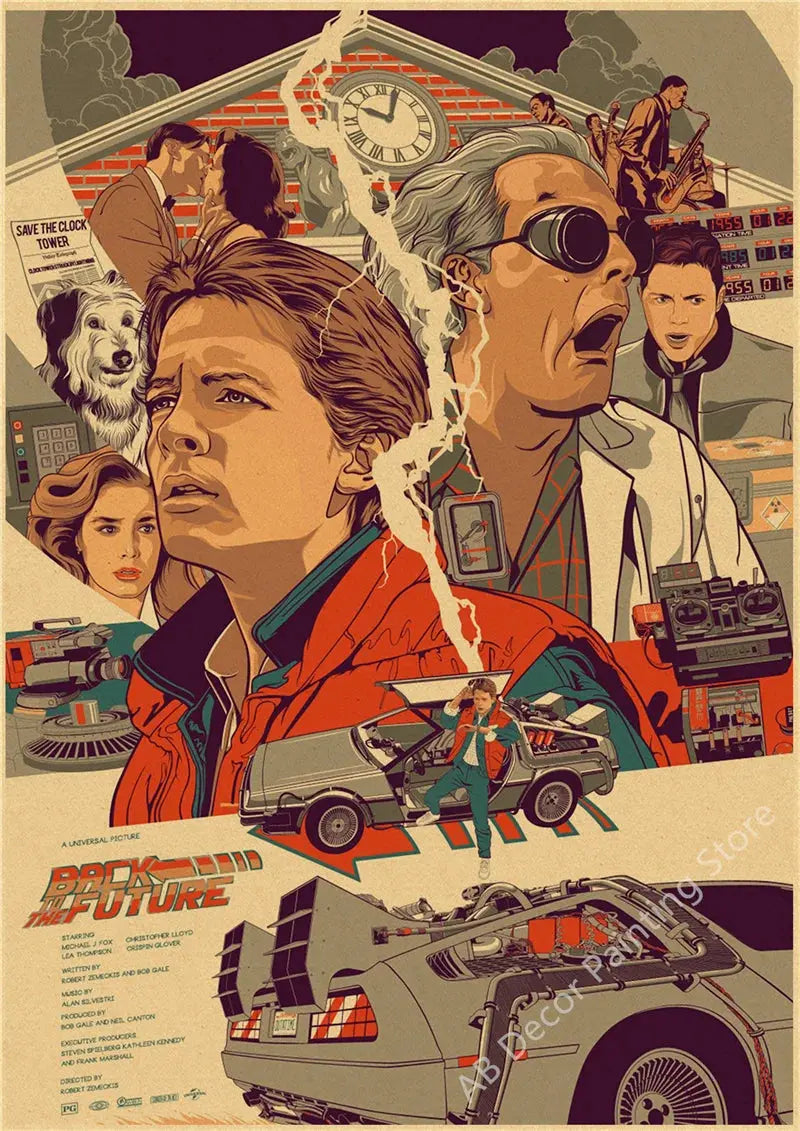 Back To The Future 1 2 3 Movie Posters Kraft Paper Prints Vintage Home Room Cafe Bar Art Wall Decor Aesthetic Painting Picture June Wall Art