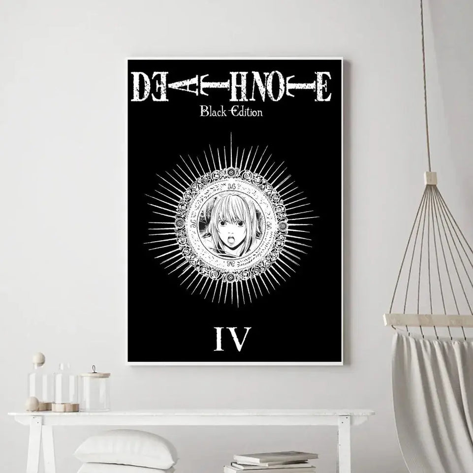 Hot Anime Death Note Poster Prints Poster Wall Painting Bedroom Living Room Wall Bar Restaurant Sticker Small June Wall Art