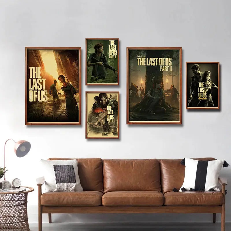 Retro The Last of Us Part 1 2 Poster Kraft Paper Prints Picture DIY Vintage Home Room Bar Cafe Art Wall Decor Aesthetic Painting June Wall Art