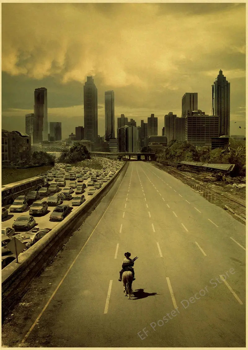 The Walking Dead Poster Rick Grimes/Daryl Dixon Prints Posters Horror TV Show Vintage Home Room Art Wall Decor Retro Painting June Wall Art