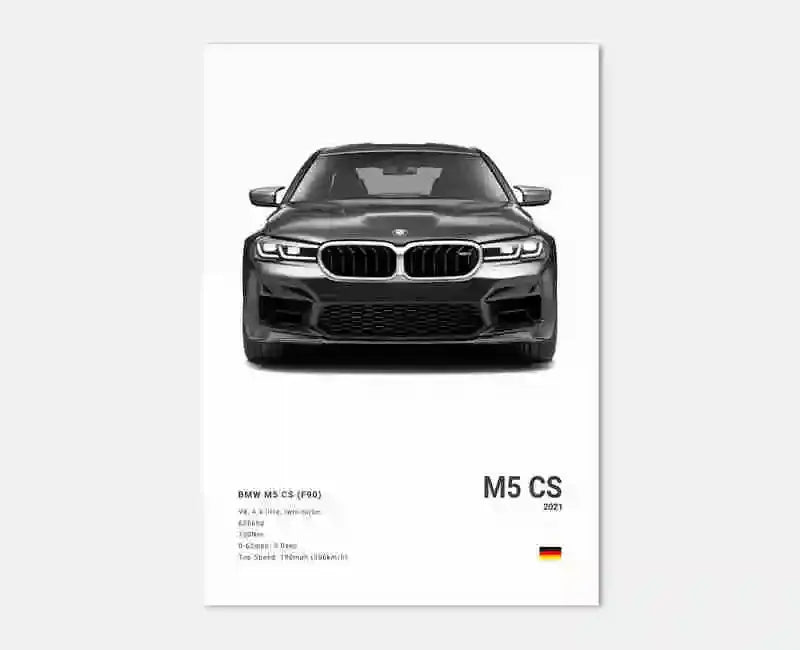 Pop Black And White Poster Wall Art Luxury Supercar F80 M3 M140 GTR HD Oil On Canvas Print Home Living Room Bedroom Decor Gift June Wall Art