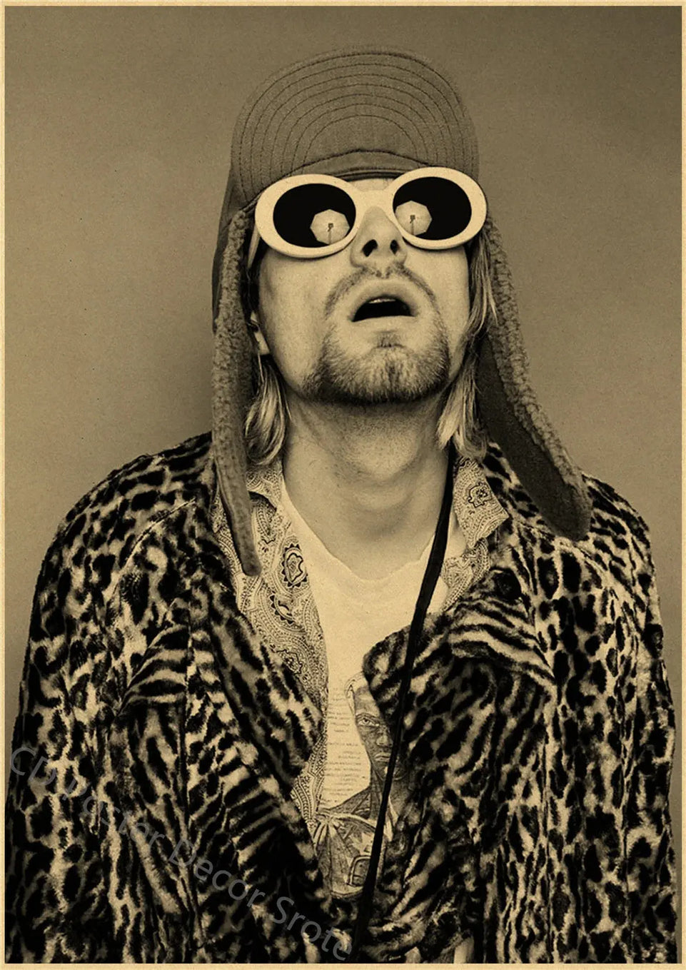 Singer Kurt Cobain Retro Poster Kraft Paper Prints and Posters DIY Vintage Home Room Bar Cafe Decor Aesthetic Art Wall Painting June Wall Art