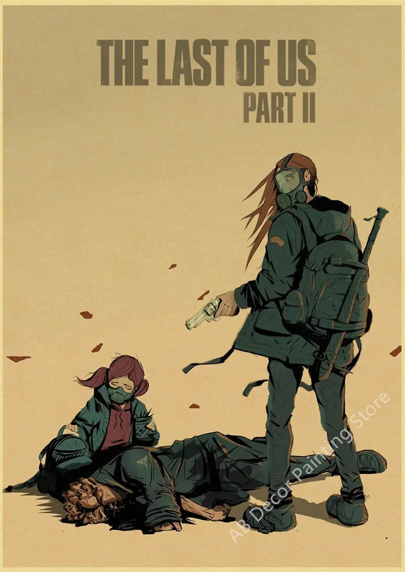 Retro The Last of Us Part 1 2 Poster Kraft Paper Prints Picture DIY Vintage Home Room Bar Cafe Art Wall Decor Aesthetic Painting June Wall Art
