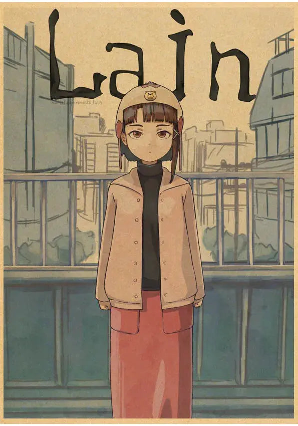 serial experiments lain Poster Anime Wall Art Home Decorative Painting Children's Room Decor Wall Sticker June Wall Art