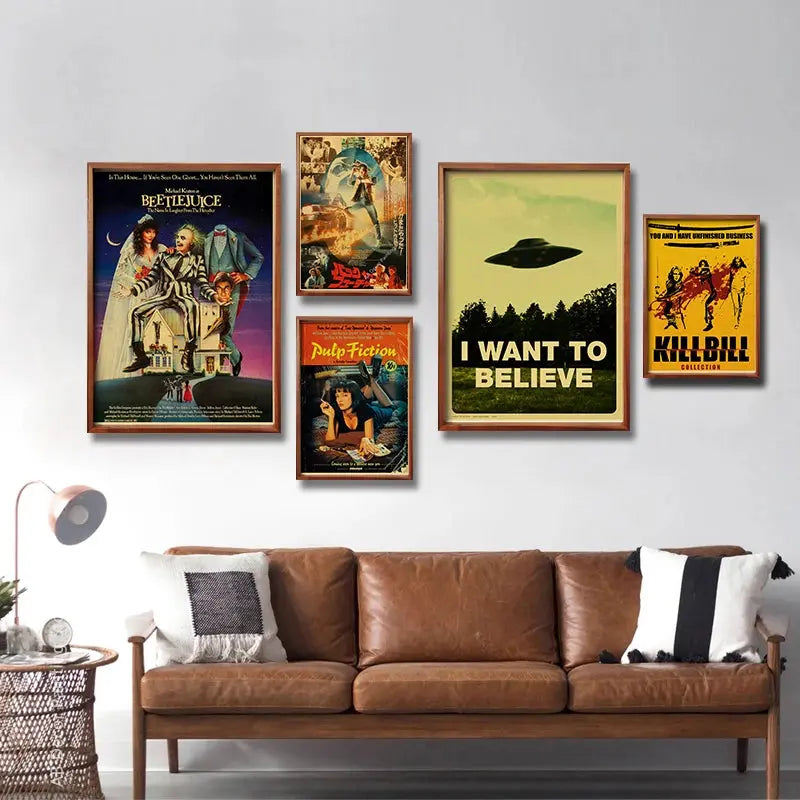 Nostalgic Printing Classic Movie Posters Kraft Paper Prints Hot Film Vintage Home Room Office Club Art Wall Decor Painting June Wall Art