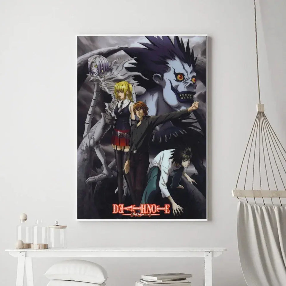 Hot Anime Death Note Poster Prints Poster Wall Painting Bedroom Living Room Wall Bar Restaurant Sticker Small June Wall Art
