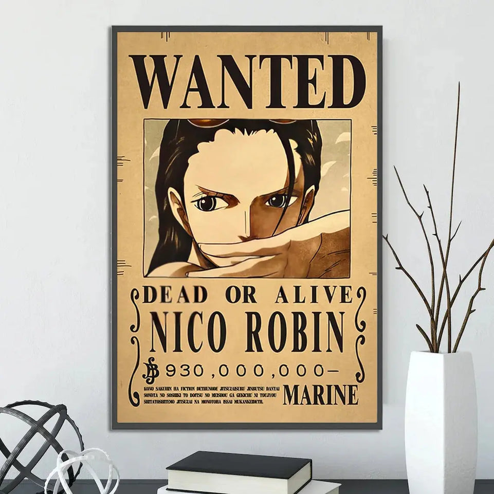 One Piece Self-adhesive Poster Bounty Order Luffy Wallpapr Ace Figures Nami Home Decoration Painting Anime Zoro Wall Art Sanji June Wall Art