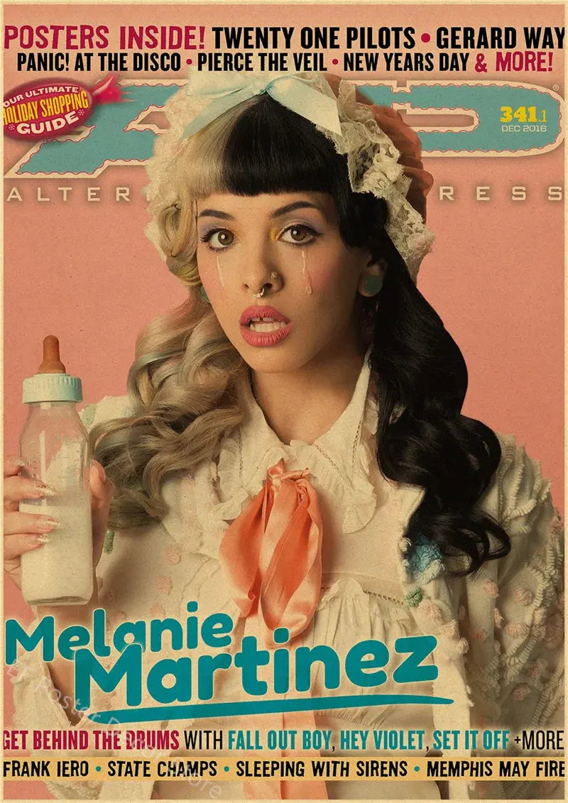 Vintage Singer Poster Retro Music Album Prints Melanie Martinez Pop Home Room Bar Cafe Club Decor Aesthetic Art Wall Painting June Wall Art