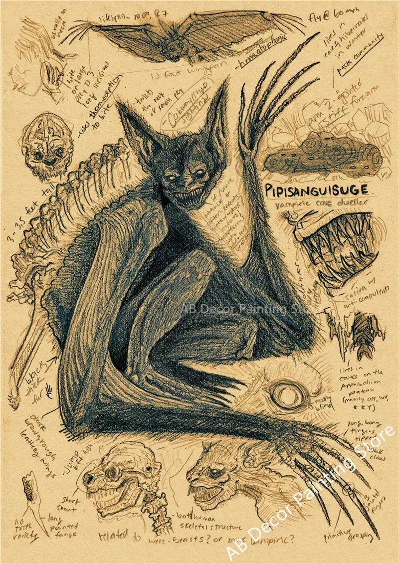 Retro Dragon//Fox/Dog/Wolf/Bird/Bear Posters Prints Nostalgic Animal Natural Study Vintage Home Room Art Wall Decor Painting June Wall Art