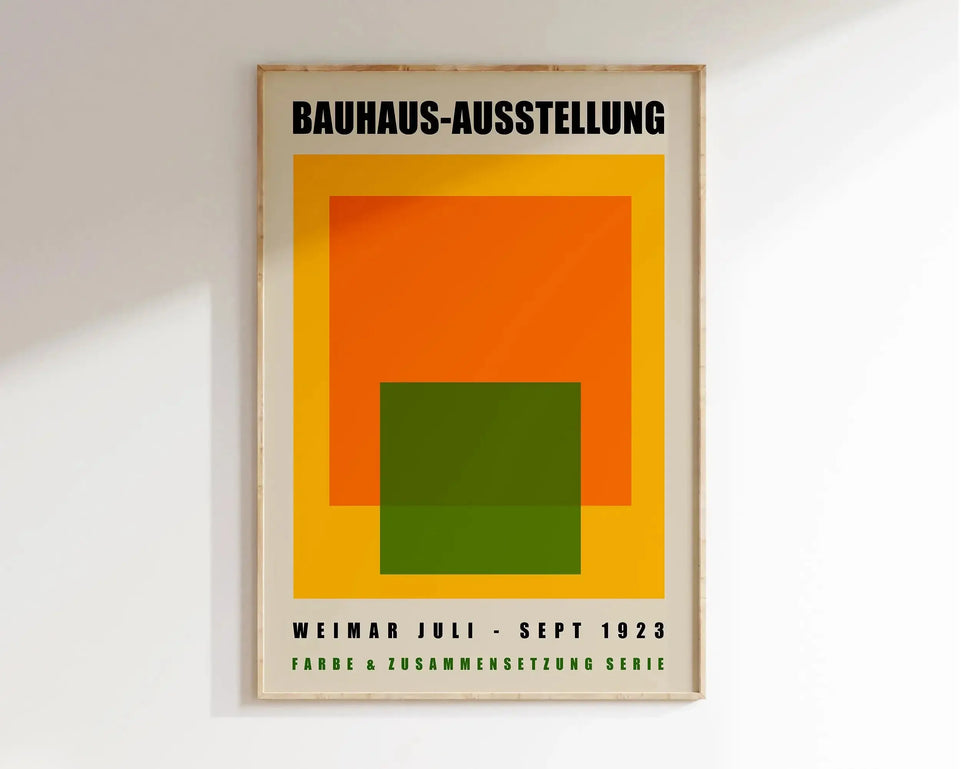 Modernist Bauhaus Geometric Canvas Poster Living Room Wall Art Retro Prints Mid Century Home Decorative Wall Art Painting June Wall Art