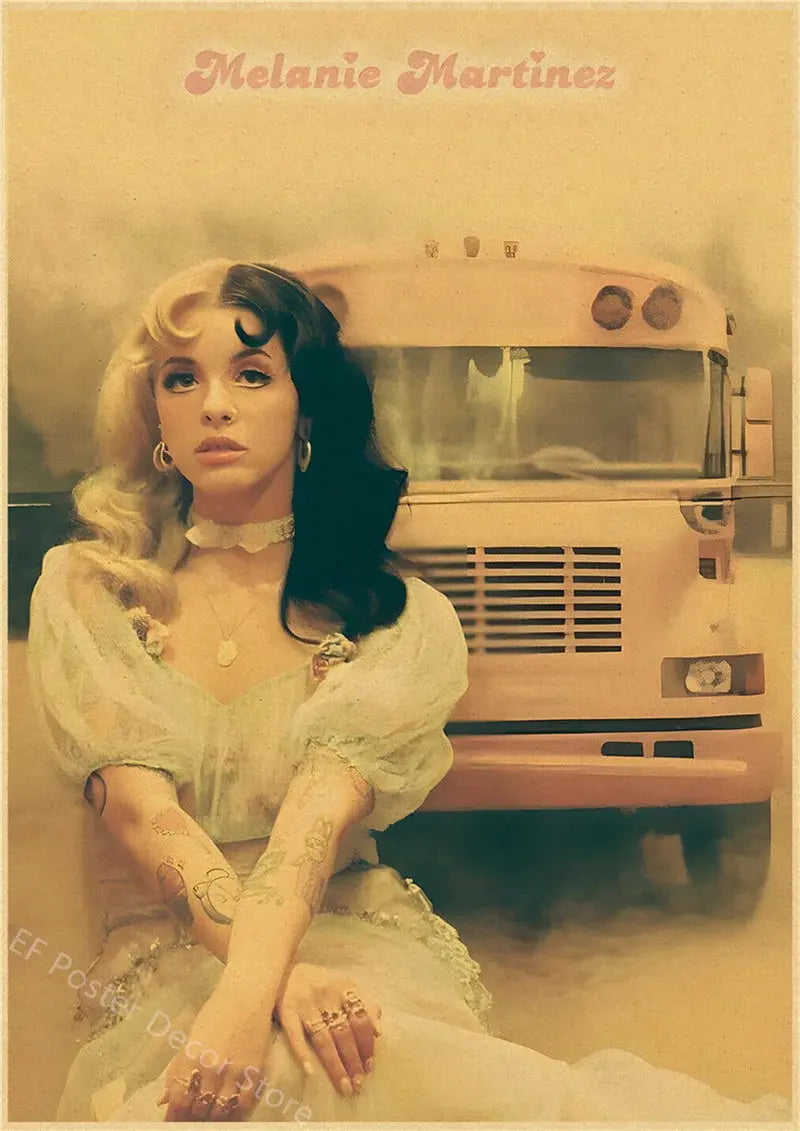 Vintage Singer Poster Retro Music Album Prints Melanie Martinez Pop Home Room Bar Cafe Club Decor Aesthetic Art Wall Painting June Wall Art
