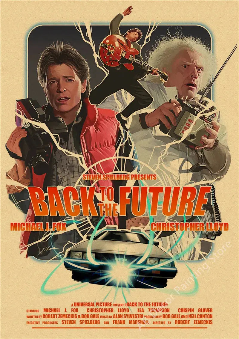 Back To The Future 1 2 3 Movie Posters Kraft Paper Prints Vintage Home Room Cafe Bar Art Wall Decor Aesthetic Painting Picture June Wall Art