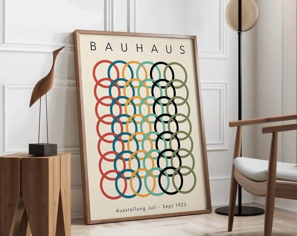 Modernist Bauhaus Geometric Canvas Poster Living Room Wall Art Retro Prints Mid Century Home Decorative Wall Art Painting June Wall Art