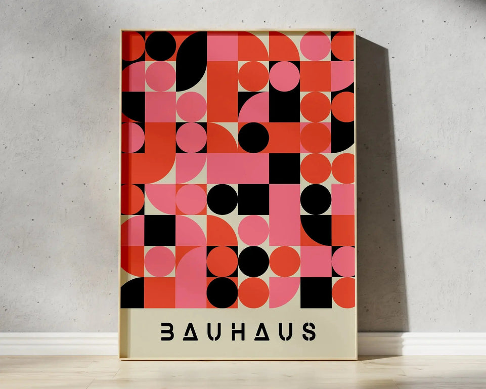 Modernist Bauhaus Geometric Canvas Poster Living Room Wall Art Retro Prints Mid Century Home Decorative Wall Art Painting June Wall Art