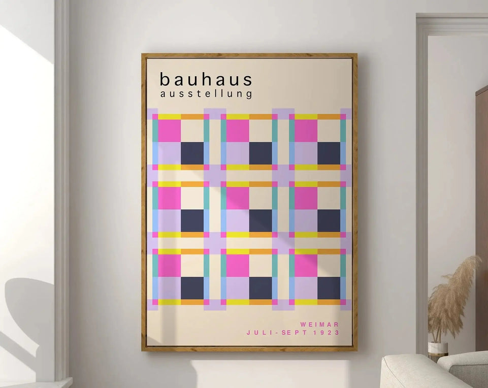Modernist Bauhaus Geometric Canvas Poster Living Room Wall Art Retro Prints Mid Century Home Decorative Wall Art Painting June Wall Art