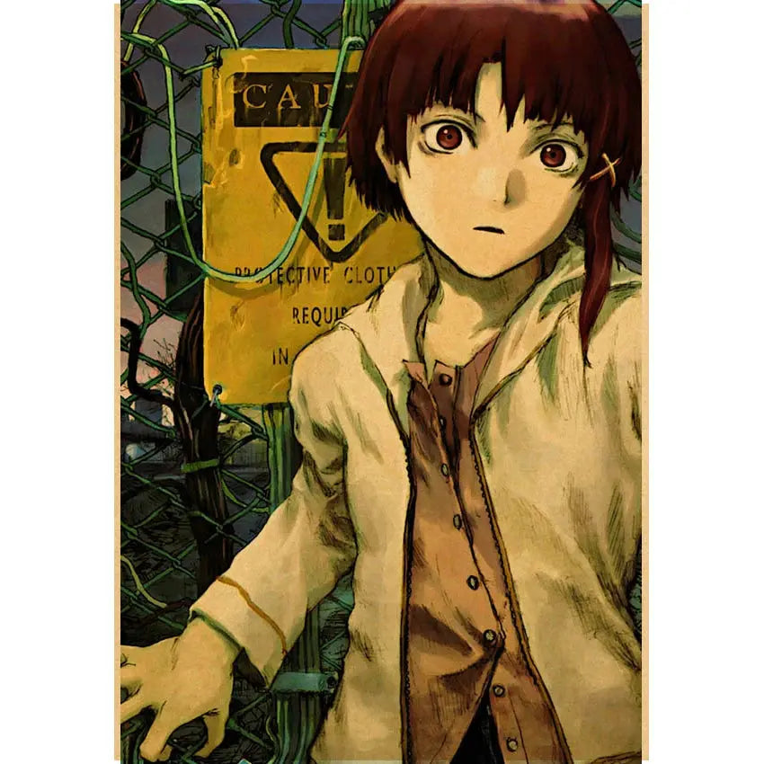 serial experiments lain Poster Anime Wall Art Home Decorative Painting Children's Room Decor Wall Sticker June Wall Art