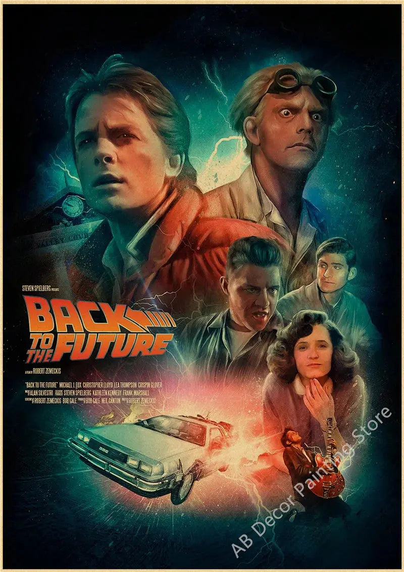 Back To The Future 1 2 3 Movie Posters Kraft Paper Prints Vintage Home Room Cafe Bar Art Wall Decor Aesthetic Painting Picture June Wall Art