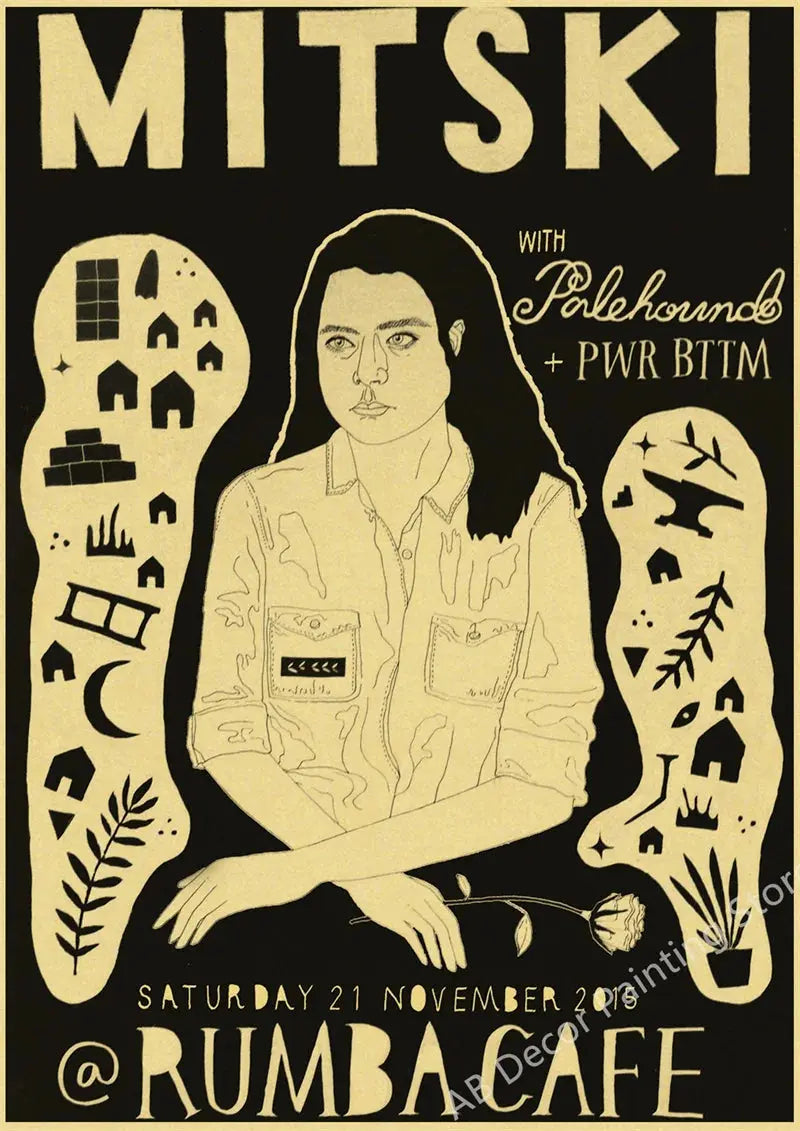 Mitski Retro Poster Be The Cowboy/Nobody/Lush Kraft Paper Prints Vintage Aesthetic Home Room Cafe Bar Art Wall Decor Painting June Wall Art