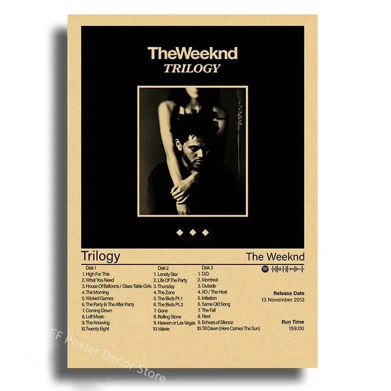 Singer Album Cover Poster Music Prints Custom Album Posters Hip Hop Vintage Room Home Decor Retro Kraft Paper Art Wall Painting June Wall Art