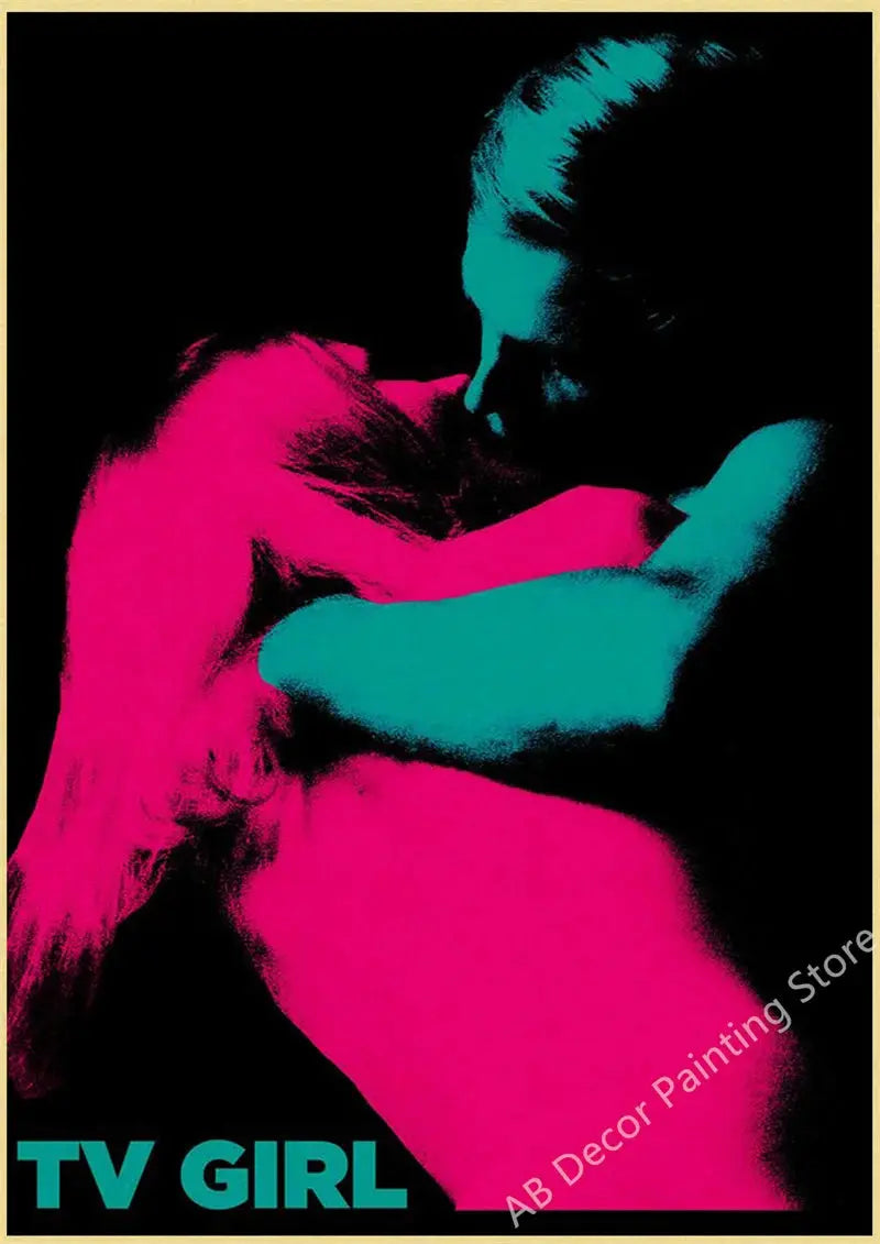 TV Girl Posters Retro Kraft Paper Prints Lovers Rock Vintage Poster Wall Art Painting Study Home Living Room Decoration Picture June Wall Art