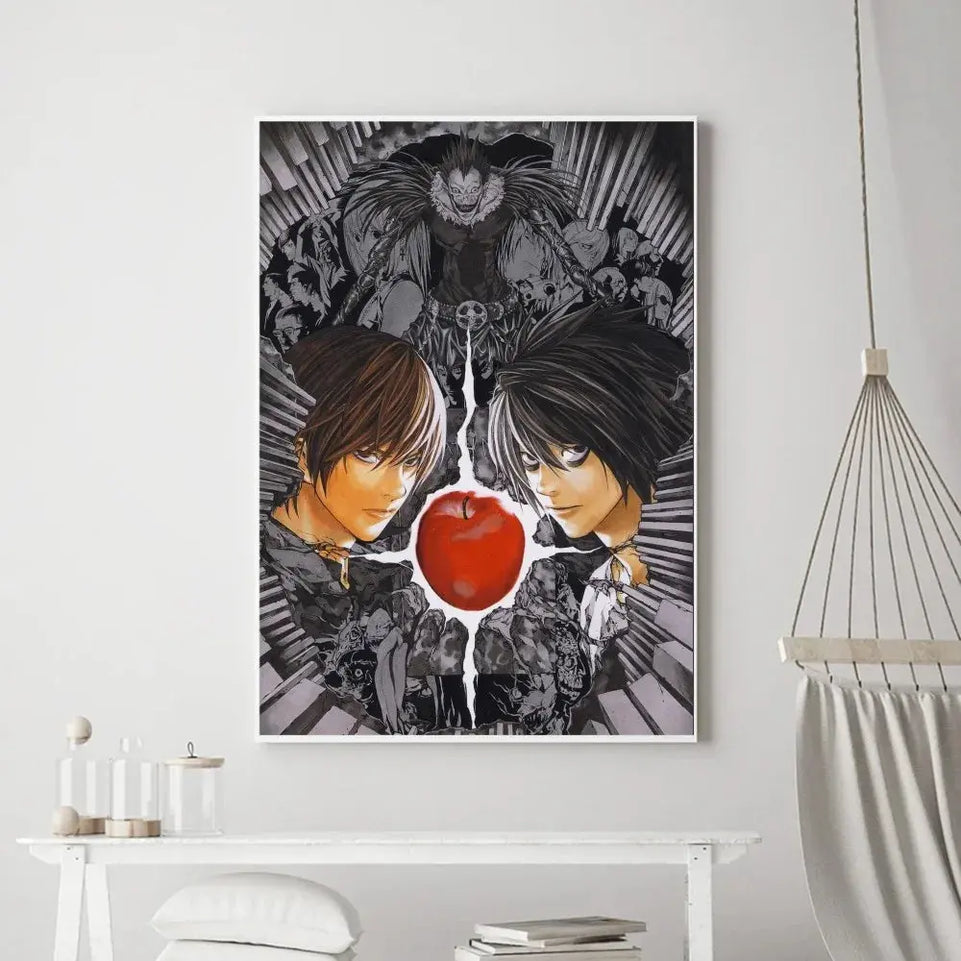 Hot Anime Death Note Poster Prints Poster Wall Painting Bedroom Living Room Wall Bar Restaurant Sticker Small June Wall Art