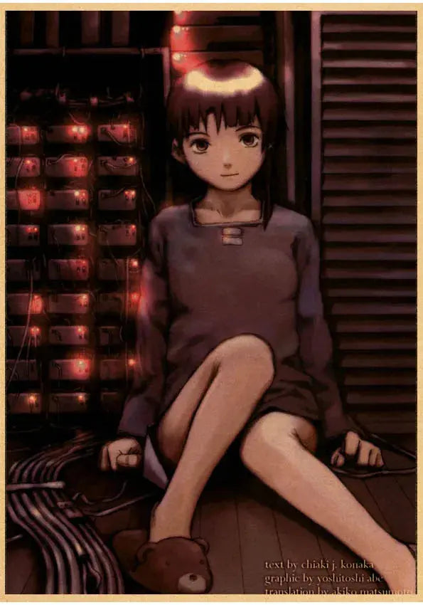 serial experiments lain Poster Anime Wall Art Home Decorative Painting Children's Room Decor Wall Sticker June Wall Art