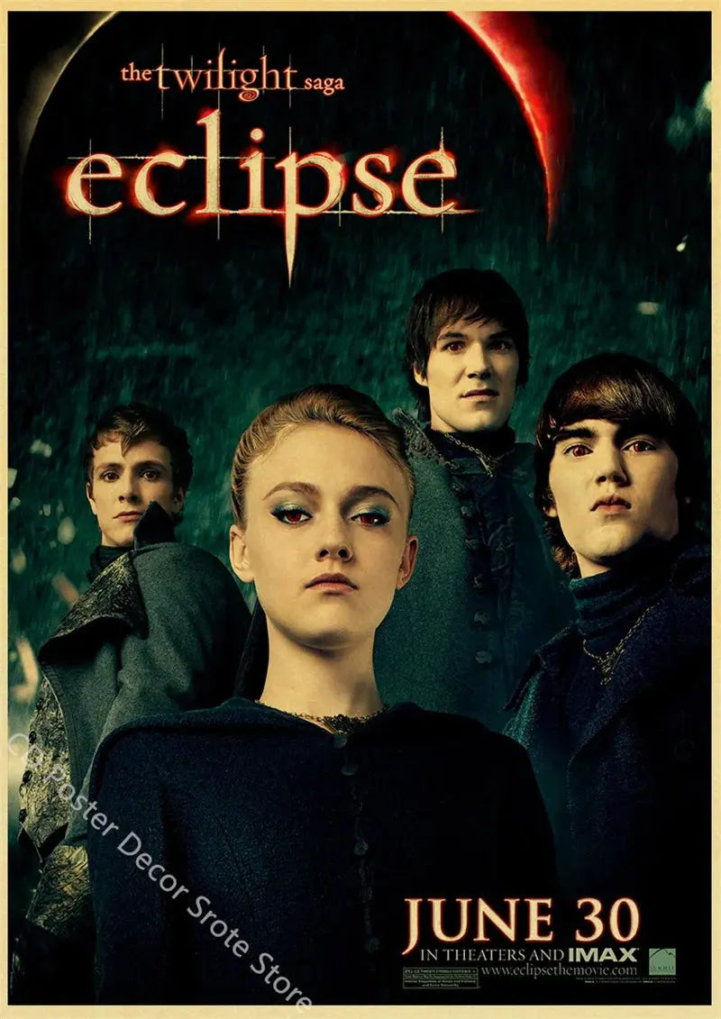 Movie Twilight Poster Edward Bella Retro Kraft Paper Prints Picture DIY Film Vintage Room Home Bar Cafe Art Wall Decor Painting June Wall Art