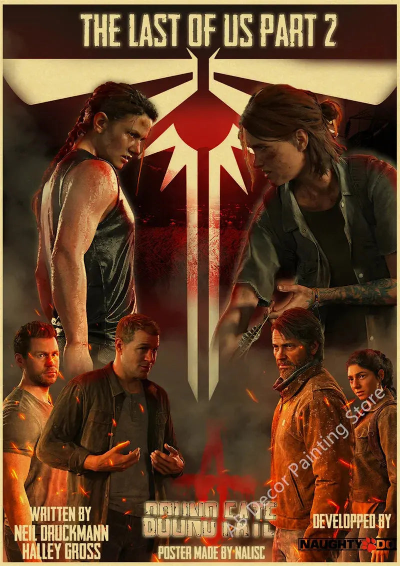 Retro The Last of Us Part 1 2 Poster Kraft Paper Prints Picture DIY Vintage Home Room Bar Cafe Art Wall Decor Aesthetic Painting June Wall Art