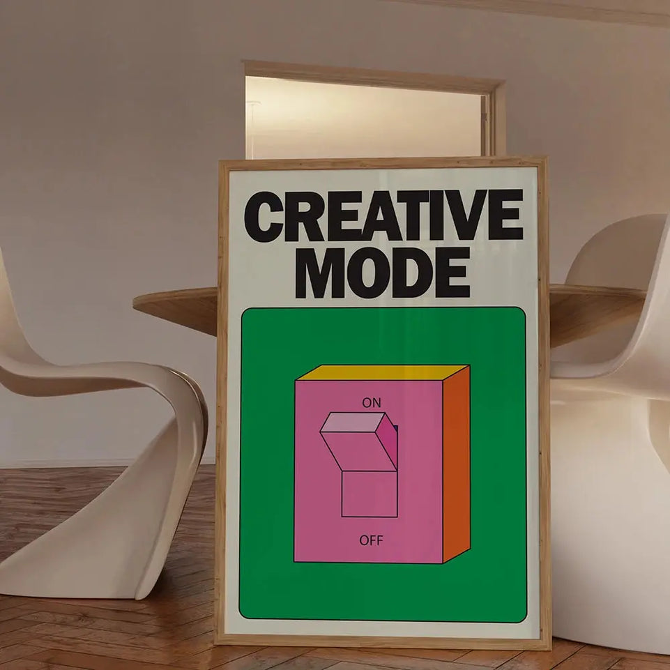 Creative Mode Wall Print Colorful Poster Retro Pink Switch Wall Art Canvas Painting Trendy Room Decor Pictures For Living Room June Wall Art