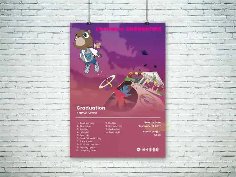 Modern Pop Rap Wall Art Hip Hop Artist Bad Bunny Kanye West Poster Hot HD Painting on Canvas Music Album Cover Home Decor Gift June Wall Art