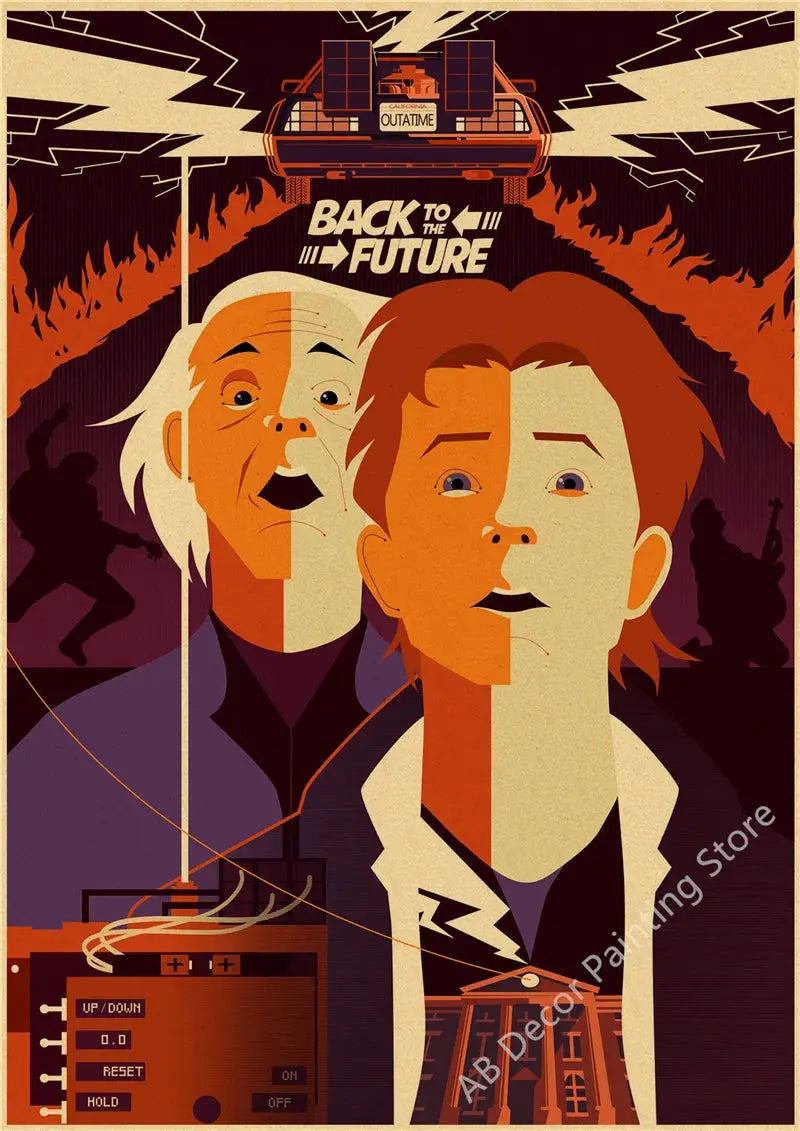 Back To The Future 1 2 3 Movie Posters Kraft Paper Prints Vintage Home Room Cafe Bar Art Wall Decor Aesthetic Painting Picture June Wall Art