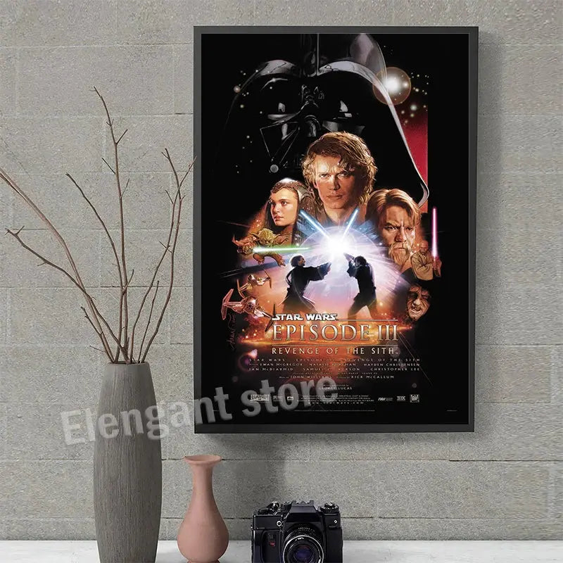 Star Wars Revenge of the Sith Poster Vintage Movie Art Prints Retro Star Wars Canvas Painting Living Room Wall Pictures Decor June Wall Art