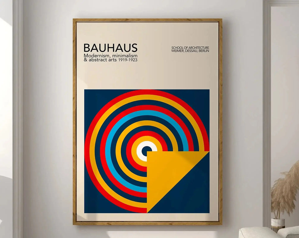 Modernist Bauhaus Geometric Canvas Poster Living Room Wall Art Retro Prints Mid Century Home Decorative Wall Art Painting June Wall Art