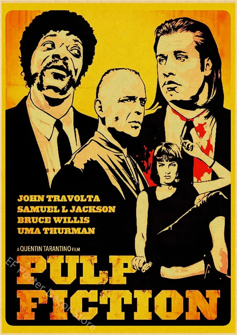 Vintage Movie Posters Retro Prints Fight Club/Leon Poster Classic Film Retro Home Room Cinema Decor Aesthetic Art Wall Painting June Wall Art